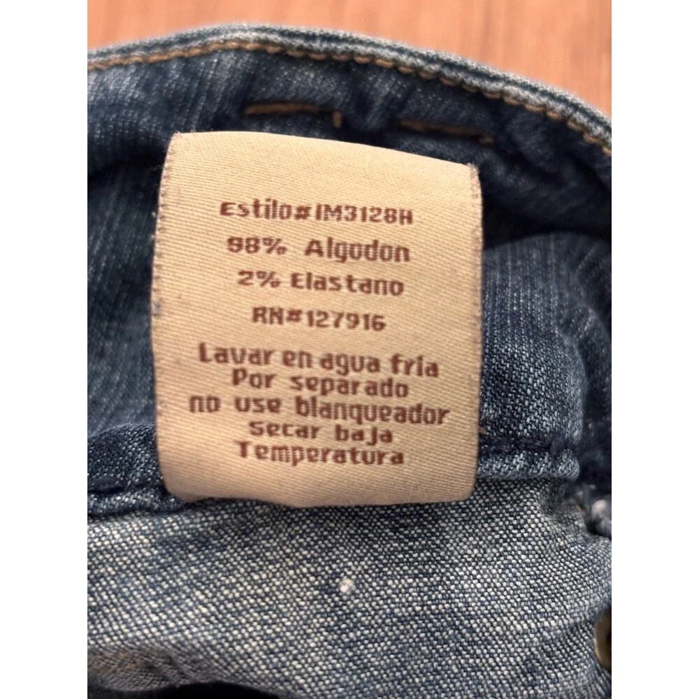 Premium J & M Jeans Studded Jeans BlueButton Fly Mid Rise, Size L Youth